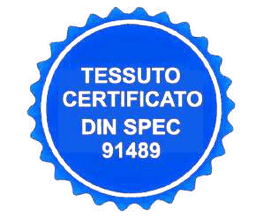 Bollo tessuto certificato DIN SPEC 91489